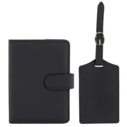 Passport Holder & Luggage Black Front